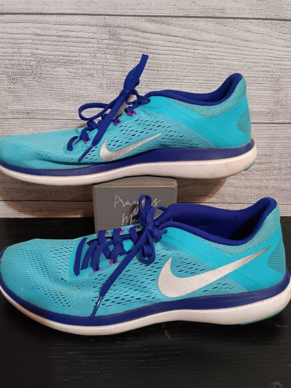 Nike Flex Running Shoes Women’s 9.5 Blue Lightweight Athletic Sneakers